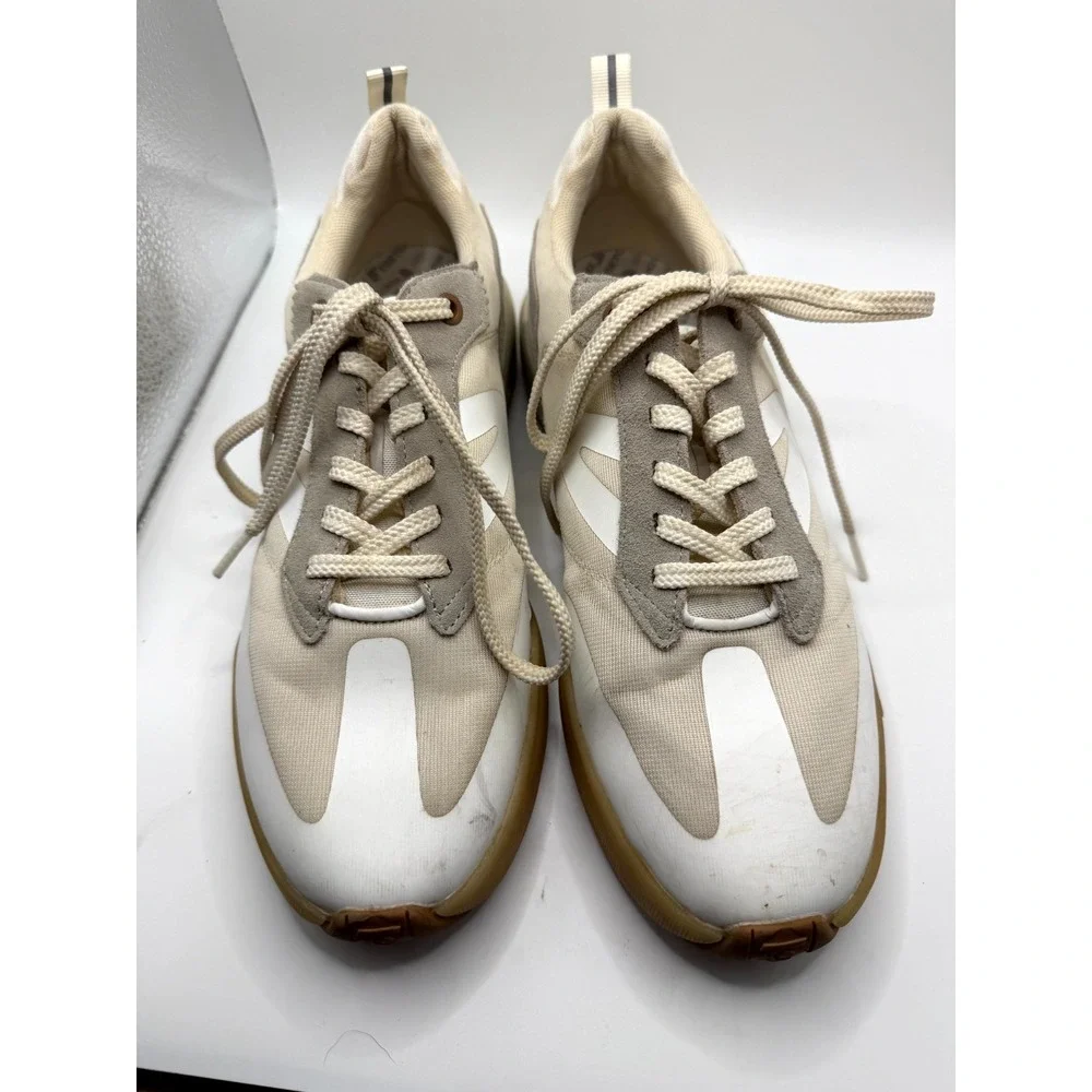 Tretorn‎ Volley Womens 10 M Sneaker White Taupe Leather Low Top Lace Up Shoes